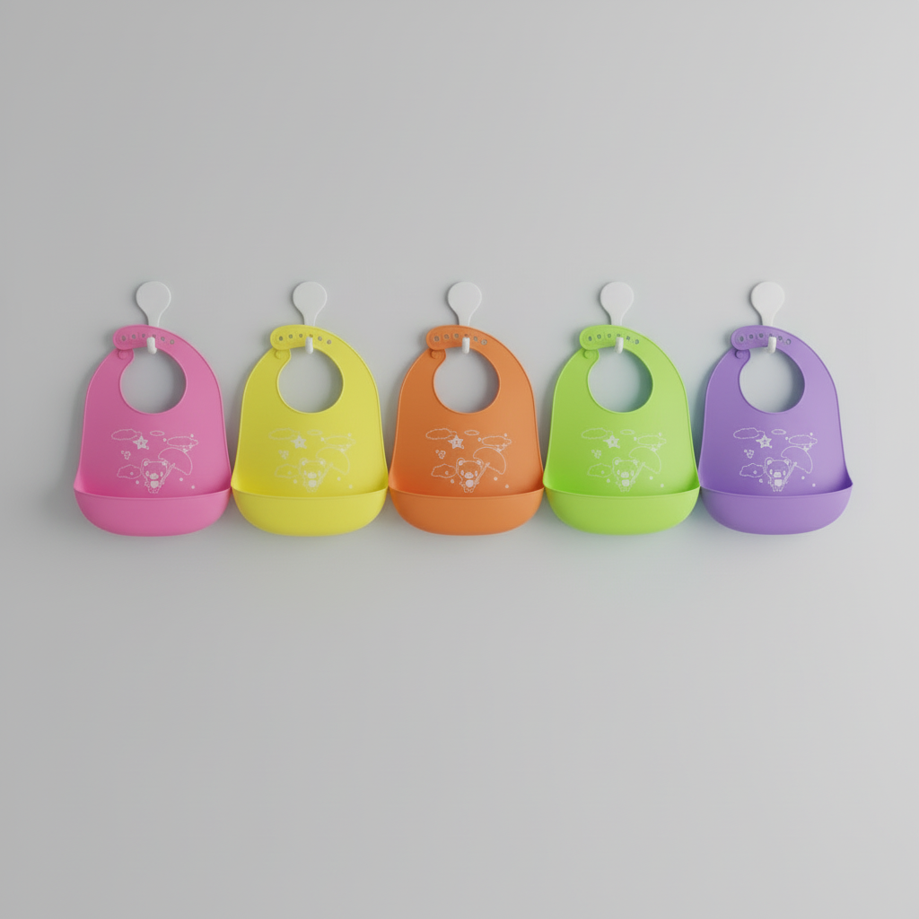 Silicone Baby Bib with Food Catcher