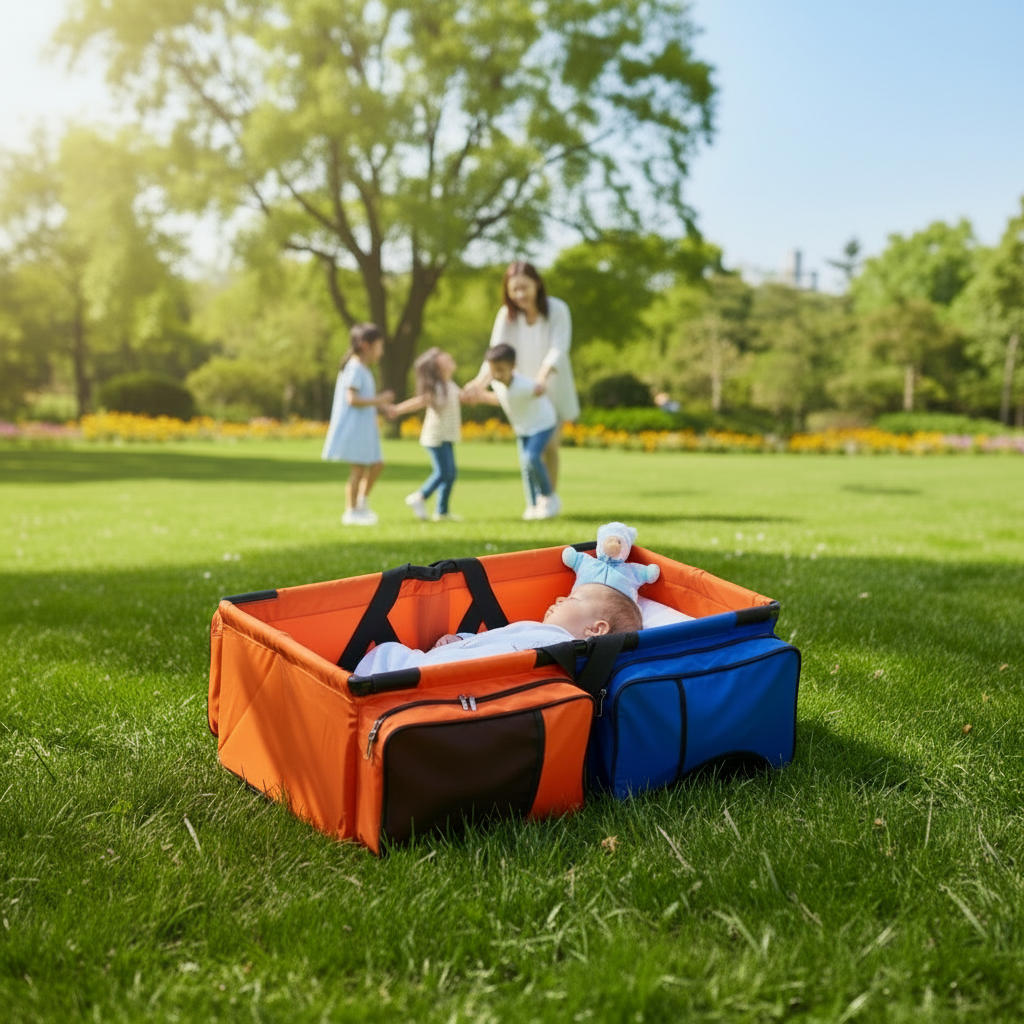 Portable Baby Travel Cot (Foldable)